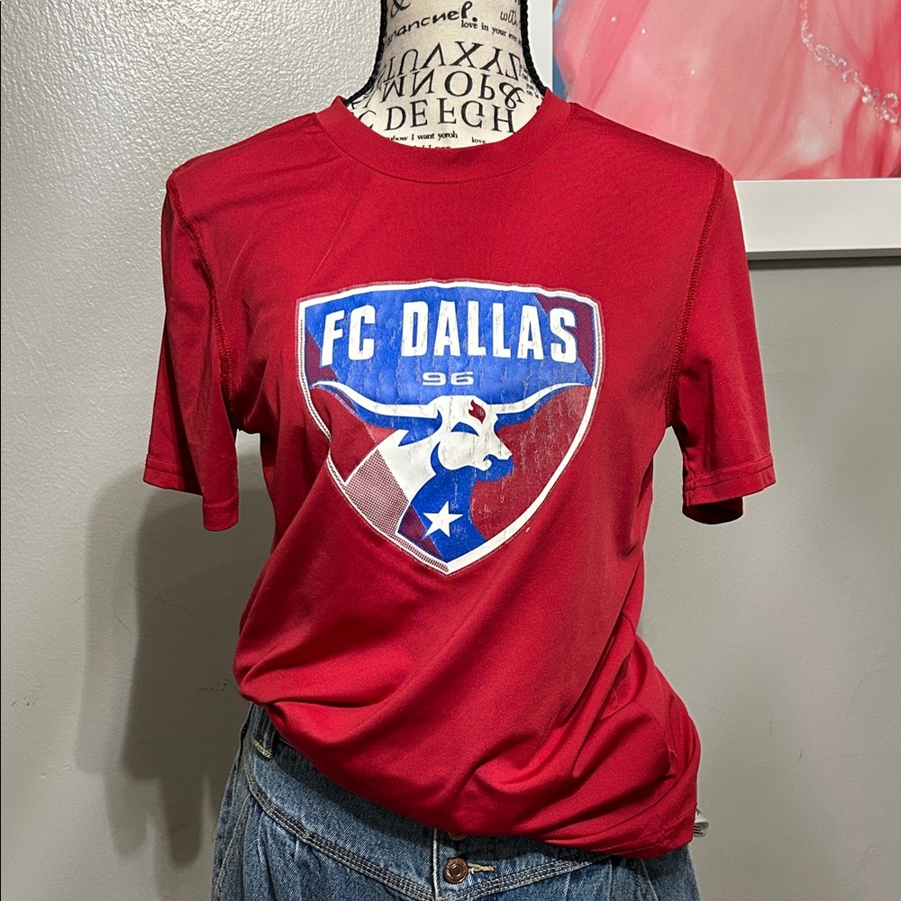 Adidas Red and Blue Logo T-Shirt